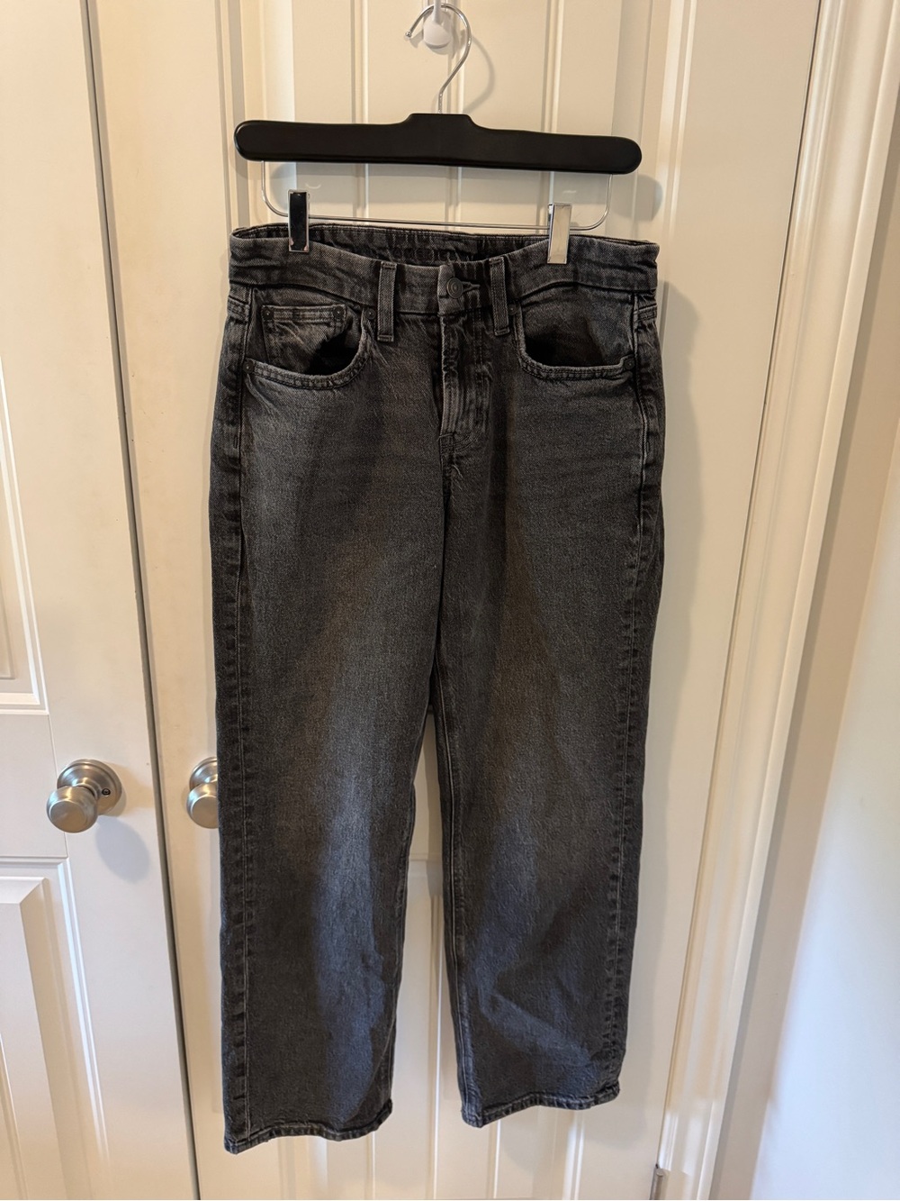 American Eagle Outfitters Women's Black Straight Jeans